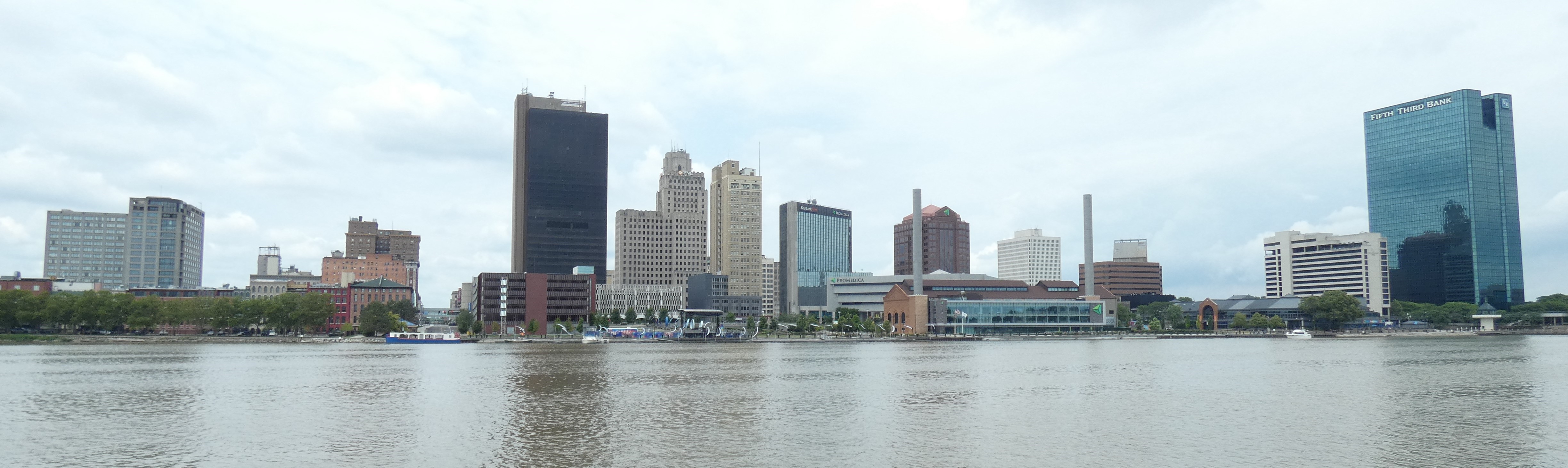 Downtown Toledo skyline along the Maumee River